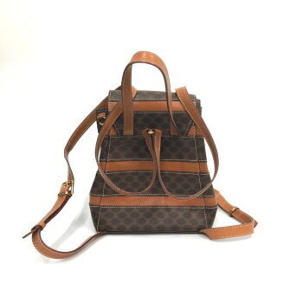 Celine Brown Macadam Border Backpack - Picture 2 of 8